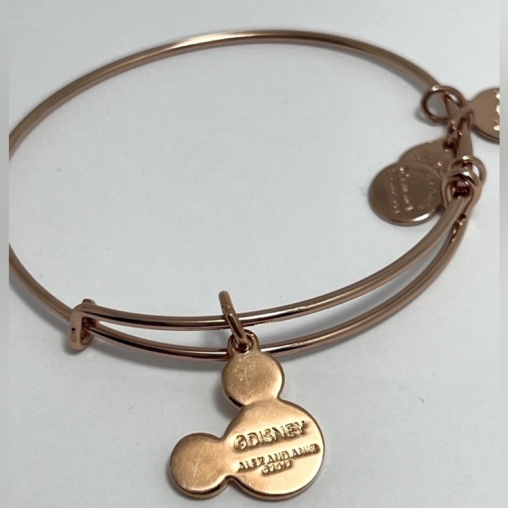 Alex and Ani Disney “Mickey Snowflake” Expandable Charm Bracelet. Rose G… - Picture 6 of 7